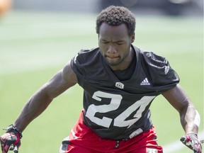 Ottawa Redblacks' Jerrell Gavins during practice at TD Arena Monday July 4, 2016.