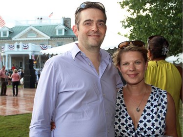 Parks Canada underwater archeologist Ryan Harris, who led the search for Sir John Franklin's lost ships, and his wife, Sam, were among the thousands of partygoers at the U.S. Embassy's 4th of July bash, held in Rockcliffe Park at the official residence of the U.S. ambassador on Monday, July 4, 2016.