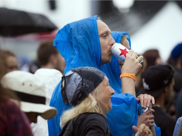 Ponchos were the look for Bluesfest.