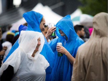 Ponchos were the look for Bluesfest.