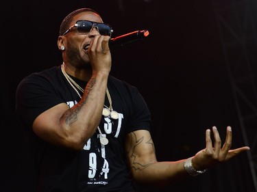 Rapper Nelly performs on the Claridge Homes Stage.