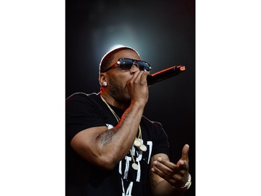 Rapper Nelly performs on the Claridge Homes Stage.