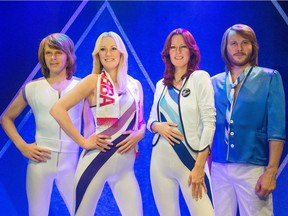 Swedish music band ABBA's new wax figures at the ABBA museum in Stockholm, Sweden.