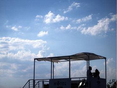 The storm passed and blue skies and warm sunshine hit LeBreton Flats during Bluesfest.