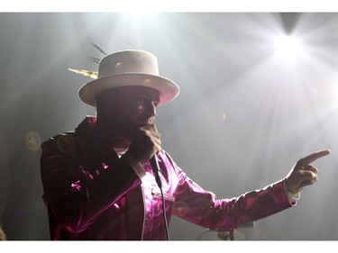 The Tragically Hip's Gord Downie, performs during the first stop of the Man Machine Poem Tour at the Save-On-Foods Memorial Centre in Victoria, B.C., Friday, July 22, 2016.