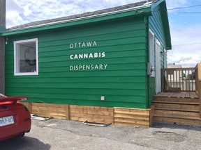 This medical marijuana dispensary on Laperriere Avenue is expected to open soon. It's across the street from a school. (Photo: Jacquie Miller)