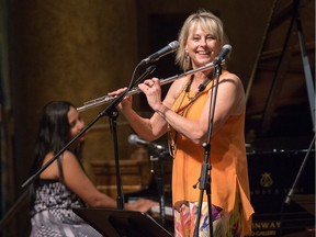 Toronto saxophonist Jane Bunnett of her all-female, all-Cuban band Maqueque, with pianist Dánae Olano perform on Thursday at Chamberfest 2016 at Dominion-Chalmers United Church.