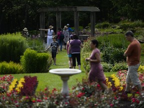 Visitors attending The Estate in Bloom event over the long weekend at Mackenzie King Estate on Sunday, July 31, 2016.