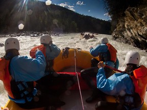 Whitewater rafting on the Kicking Horse River near Golden, B.C.