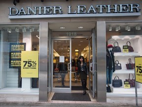 A Danier Leather store in Vancouver, B.C., earlier this year. The Ottawa store closed in April, but employees share fond memories.