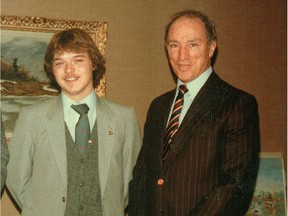 Arthur Milnes, as a high-school student, met with then-prime minister Pierre Trudeau after writing a letter to a Liberal senator. (Photo provided by Arthur Milnes)