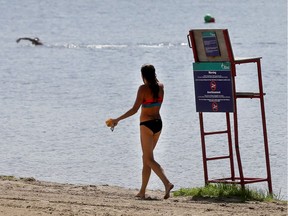 The official beach season in Ottawa ended on Sunday, Aug. 28, 2016, and on Monday at Mooney's Bay there were no lifeguards on duty to watch swimmers.