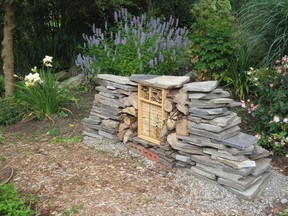 Mark Cullen's insect hotel welcomes snakes and other beneficial wildlife to the garden.