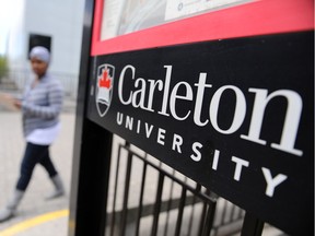 Students on campus at Carleton University. The university's president points out several innovative programs that distinguish Carleton and other universities.