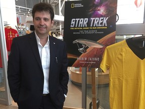 Andrew Fazekas, author of the new novel Star Trek: Official Guide to Our Universe, promotes his book.