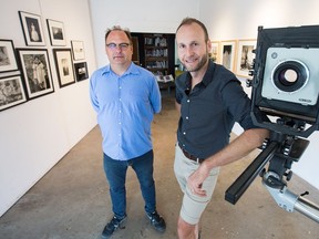 Jonathan Hobin, right, and Michael Tardioli at the School of the Photographic Arts: Ottawa (SPAO). Hobin is returning home to Ottawa to take on the role of creative and executive director at SPAO, the school Tardioli co-founded about a decade ago.