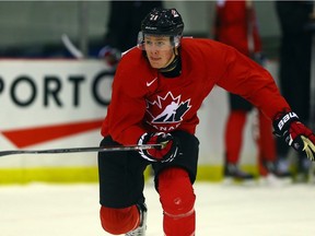 Lawson Crouse skates up the ice during Team Canada World Juniors practice at the Mastercard Centre in Toronto on Friday December 11, 2015.