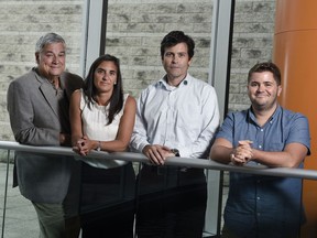 Lucien Bradet, Bernadette Sarazin, François Baril and Alain Dupuis are the members of Movement for an Officially Bilingual Capital of Canada.