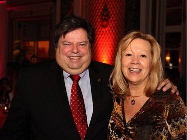 Ottawa MP Mauril Bélanger and his wife, Catherine, at the What a Girl Wants fundraiser for the Canadian Liver Foundation, held at the Chateau Laurier on Wednesday, November 13, 2013.