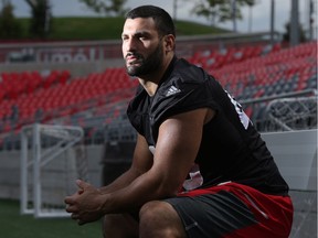 Ottawa Redblacks defensive lineman, Ettore Lattanzio, found out about his dad's stomach cancer a year ago. The former power lifter, whose weight has dropped from 220 pounds to 160, was told he had three months to live.