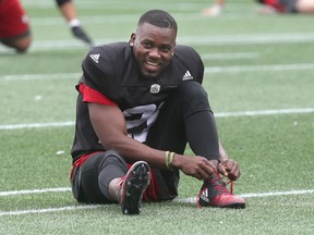 Ottawa RedBlack Nicholas Taylor during practice at TD Place in Ottawa Tuesday Aug 16, 2016.