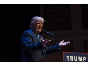 PORTLAND, ME - AUGUST 04: Republican Presidential candidate Donald Trump speaks at the Merrill Auditorium on August 4, 2016 in Portland, Maine.