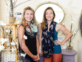 Lisa Hampel, left, and Kelly Gawargy co-own Trove Decor, a charming consignment store in Bells Corners.