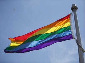 The rainbow flag, after the flag raising in honour of Pride month at City Hall in Toronto, Ont.  on Tuesday May 31, 2016. Ernest Doroszuk/Toronto Sun/Postmedia Network