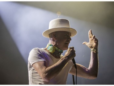 The Tragically Hip front man Gord Downie performing at the Canadian Tire Centre in Ottawa on Thursday August 18, 2016