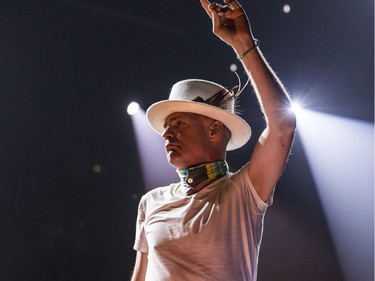 The Tragically Hip front man Gord Downie performing at the Canadian Tire Centre in Ottawa on Thursday August 18, 2016.