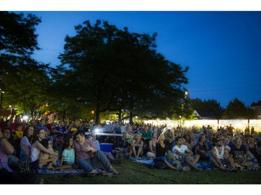 The Tragically Hip's final concert that took place in Kingston was projected in Parkdale Park for a large crowd of fans.