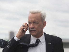 This image released by Warner Bros. Pictures shows Tom Hanks in a scene from the film, "Sully." The movie opens in U.S. theaters Friday, Sept. 9, 2016. (Keith Bernstein/Warner Bros. Pictures via AP) ORG XMIT: CAET378