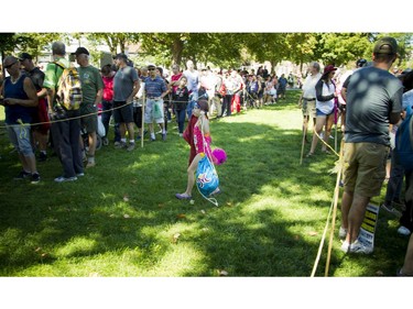 A large crowd turned out to march in the annual Ottawa Labour Day Parade to celebrate working people Monday September 5, 2016. The parade concluded at McNabb Park where people flocked to the free lunch.