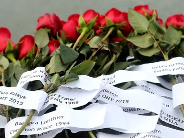- Anastasia Kuzyk and Nathalie Warmerdam's names are visible on the pile of roses - each one representing murdered women. Along with Carol Culleton, all three women were killed in Lanark county in one day last Sept. 22, 2016. About 40 people came out for the Lanark Take Back the Night March Wednesday (Sept. 21, 2016) in Carleton Place.  Although the event is primarily focused on violence against women, amongst the speakers was Catherine Cameron, whose husband and former councillor, Bernard Cameron, was killed in February by their daughter's ex partner.  Before the march, 19 roses (including one for Bernard) were dropped into the Mississippi River in honour of women who had been killed in the area, including the three women murdered near Wilno last year on Sept. 22, 2015. Julie Oliver/Postmedia