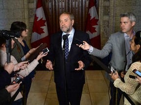 New Democrat Leader Tom Mulcair has made it clear he intends to stay in the job until his replacement is chosen next fall.