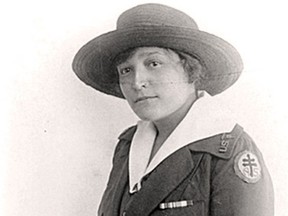 Edith Anderson Monture in her AEF Red Cross nurse's uniform. (Photo courtesy of John Moses)