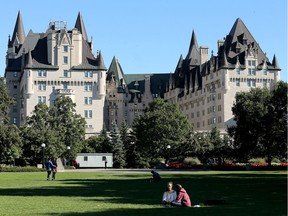The Château Laurier, viewed from Major's Hill Park at the rear of the hotel. This is where a controversial addition is to be built. Photo: Julie Oliver/Ottawa Citizen