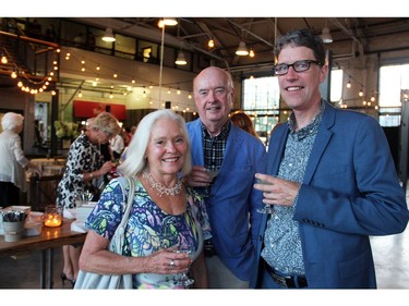 Community leaders Barbara McInnes and Glenn McInnes with GCTC managing director Hugh Neilson were among the hundreds to attend the 25th anniversary party of Thyme & Again Creative Catering and Take Home Food Shop, held at the Horticulture Building on Friday, September 9, 2016. (Caroline Phillips / Ottawa Citizen)