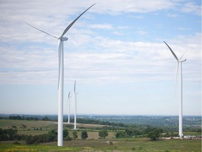 Construction continues at the 10 megawatt, five-wind turbine Snowy Ridge Wind Park  in the City of Kawartha Lakes