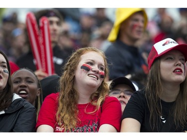 Fans braved the wet weather to watch the Carleton Ravens take on the Laurier Golden Hawks.