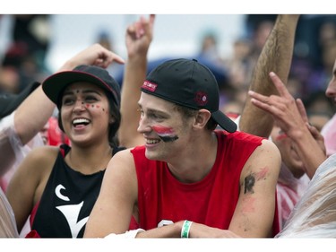 Fans braved the wet weather to watch the Carleton Ravens take on the Laurier Golden Hawks.