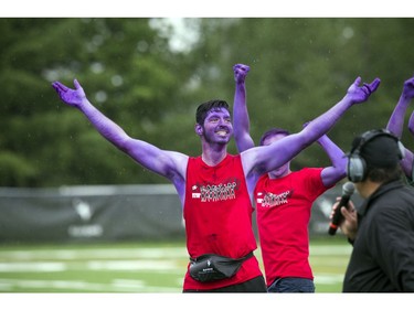 Fans braved the wet weather to watch the Carleton Ravens take on the Laurier Golden Hawks.