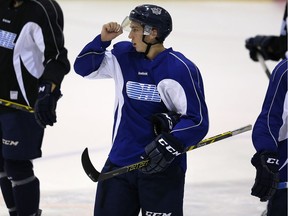 Will Bitten is seen at the Flint Firebirds training camp in 2015.