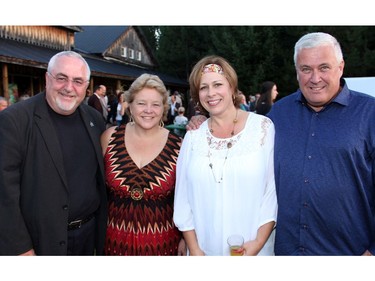 From left, Coun. Allan Hubley (Kanata South) with his wife, organizing committee member Wendy Hubley, and Rachel deKemp and her husband, Dr. Andrew Falconer, chief of staff at the Queensway Carleton Hospital, at the 40 Years of Love anniversary dinner held out at Saunders Farm on Friday, Sept. 16, 2016 in support of the hospital's campaign to improve its mental health services.