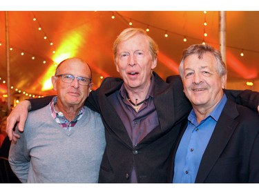 From left, Drs. Ron Vexler, Barry Bruce and Doug Mirsky are among the original physicians from the Queensway Carleton Hospital, which celebrated its 40th anniversary during a gala evening at Saunders Farm.