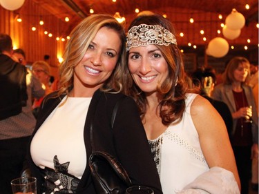 From left, Lise Jorgensen with Amanda Jerome, in her stylish boho chic attire, for the 40 Years of Love anniversary gala for Queensway Carleton Hospital, held Friday, Sept. 16, 2016, at Saunders Farm in Munster.