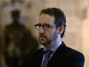 Liberal Leader Justin Trudeau's principal advisor Gerald Butts looks on during a press conference on Parliament Hill in Ottawa on Wednesday, April 30, 2014.