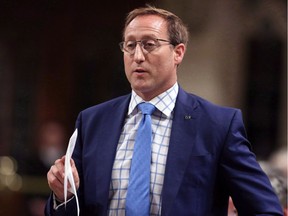 Justice Minister Peter MacKay stands in the House of Commons during Question Period on Parliament Hill, Wednesday, June 17, 2015 in Ottawa. MacKay says he will not run for the leadership of the Conservative party.