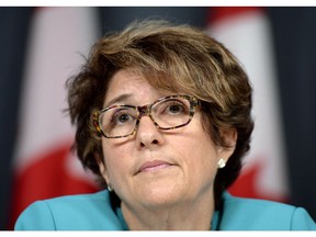 Deputy Minister of Public Works and Government Services Marie Lemay listens to a question during a technical briefing on the Phoenix pay system on Thursday, Aug. 11, 2016 in Ottawa.