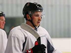 Matt Puempel of the Ottawa Senators during the first day of training camp at the Bell Sensplex.